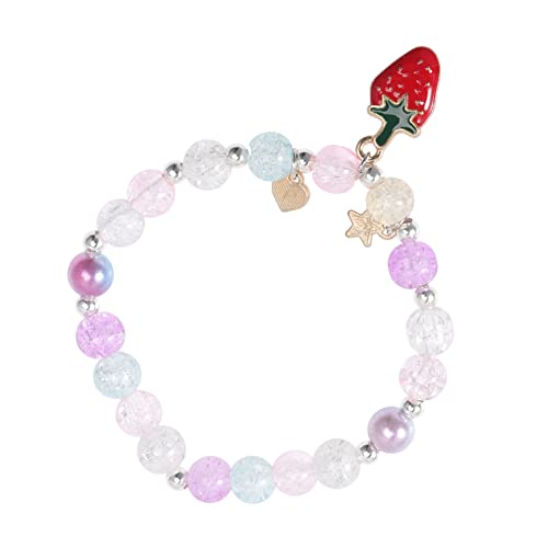 Ipetboom Strawberry Armband Mädchen Kristallperlen Charm Armband Freundschaftsgeschenk Design Alltagsschmuck von Ipetboom