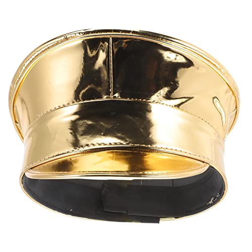 Ipetboom Stylische Damen Mütze Glänzendem PU Strapazierfähiger Kostümhut für Party Cosplay und Alltag Mehrzweck Kappe für Vielseitige Anlässe von Ipetboom