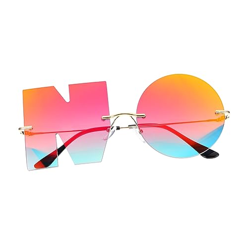 Ipetboom Stylische Sonnenbrille mit Buchstaben Design Partybrille mit Spiegelglas Goldener Rahmen Unisex Accessoire für Fotoshootings Partys und Sommerreisen Ipetboom Stylische Sonnenbrille mit Buchstaben Design Partybrille mit Spiegelglas Goldener Rahmen Unisex Accessoire für Fotoshootings Partys und Sommerreisen von Ipetboom