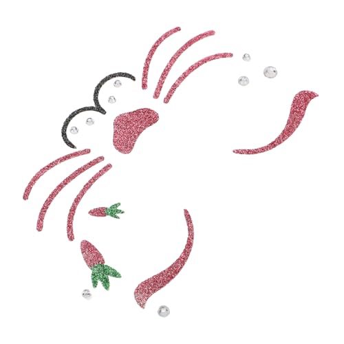 Ipetboom Süße Häschen-gesichtsaufkleber Temporäre Körperaufkleber Osterhasen-aufkleber Kaninchen-gesichtsaufkleber Glitzer-aufkleber Für Party Cosplay Und Handwerk von Ipetboom