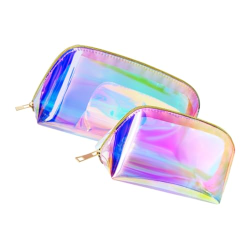 Ipetboom 2stücke Transparente Kosmetiktasche Für Reisen Schminktasche Durchsichtig Für Mädchen Reisekosmetiktasche Transparente Waschtasche Reise Kulturtasche von Ipetboom