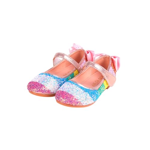 Ipetboom Tanzschuhe Glitzernde Pailletten Ballettschuhe Weiche Runde Zehen PU Riemen rutschfeste Sohle für Mädchen Training und Aufführung von Ipetboom