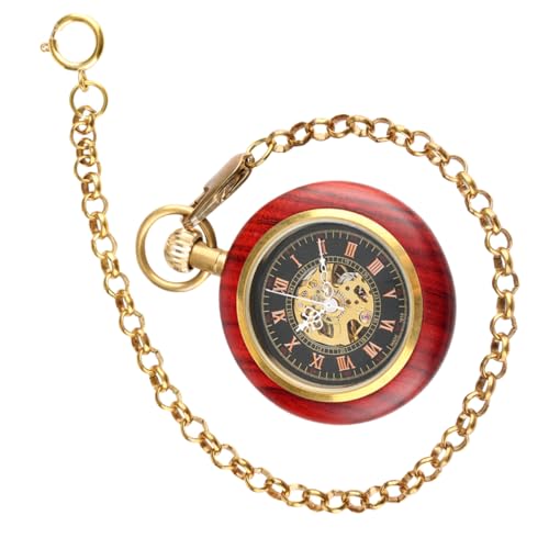 Ipetboom Taschenuhr im Vintage Design Mechanische Taschenuhr mit Römischen Ziffern Langlebig Praktischer Kette für Frauen Besondere Anlässe von Ipetboom