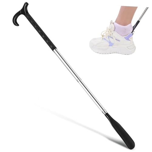 Ipetboom Teleskopischer Schuhlöffel aus und Abs Verstellbarer Langer Griff Ergonomisch Geformt für Herren Damen und Senioren Leichter Schuhanzieher mit Stabilem Haltegriff für Einfaches von Ipetboom