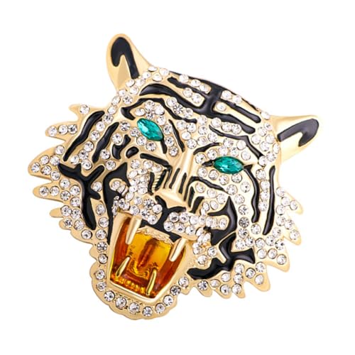 Ipetboom Tiger Brosche mit Strasssteinen Anstecknadel für Damen und Herren Geeignet als Schmuck für Anzüge Pullover und Jacken Einzigartiges Design Langlebig und Vielseitig Einsetzbar von Ipetboom