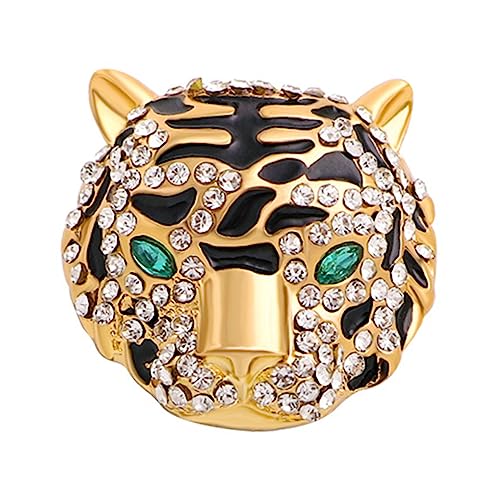 Ipetboom Tiger Brosche mit Strasssteinen Eleganter Anstecker für Kleidung Mäntel Taschen Kreatives Design für Modebewusste Frauen Männer Perfektes Accessoire von Ipetboom