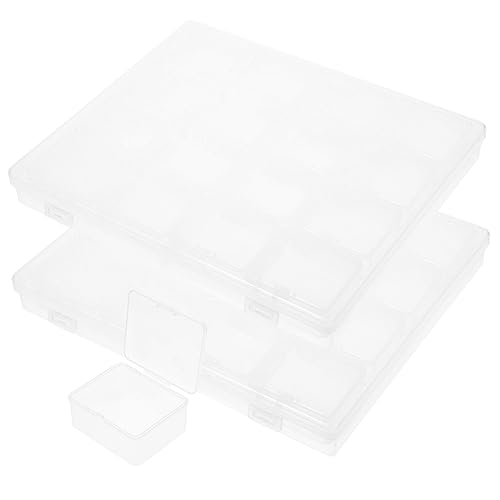 Ipetboom Tischständer 2 Sätze transparente Aufbewahrungsbox Bastelbedarf & Materialien Werkzeugkoffer selber machen schmuckkästchen Perlenorganisator Make-up-Halter Schreibtisch Korn von Ipetboom