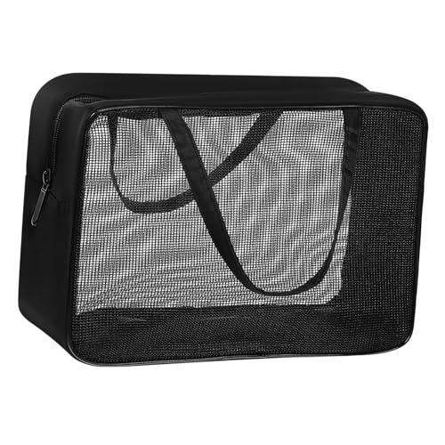 Ipetboom Toiletry Bag Transparent Mesh Kosmetiktasche Für Damen Reiseorganizer Mit Großen Fächern Und Leicht Für Makeup Und Pflegeprodukte Für Reisen Und Zuhause von Ipetboom