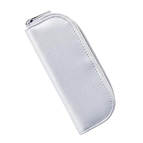 Ipetboom Portable Kosmetikbeutel Aus Pu-Leder Wasserfester Make-up Organizer Für Reisen Freizeit Und Schule Inklusive Praktischer Fächer Für Damen Silber b von Ipetboom