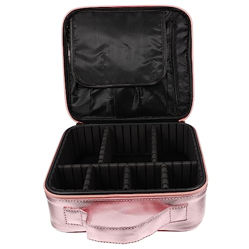 Ipetboom Tragbare Kosmetiktasche Kosmetiktasche Aufbewahrungstasche Make-up-Organizer-Tasche Makeup Tasche Kulturbeutel Für Mädchen Make-up-zubehör Make-up Pinsel Rosa Stoff Reisen von Ipetboom