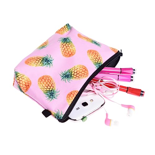 Ipetboom Tragbare Kosmetiktasche mit Ananas Print Großer Kapazität Leicht und Kompakt Multifunktionaler Make Up Organizer für Damen Reise Outdoor und Alltag von Ipetboom