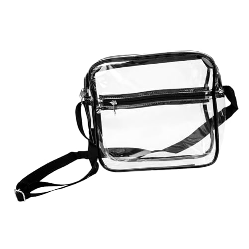 Ipetboom Transparente Crossbody Bag Damen PVC Schultertasche mit Verstellbarem Gurt Reißverschluss Sicherer Verschluss Leicht und Praktisch für Alltag Reisen und Freizeit von Ipetboom
