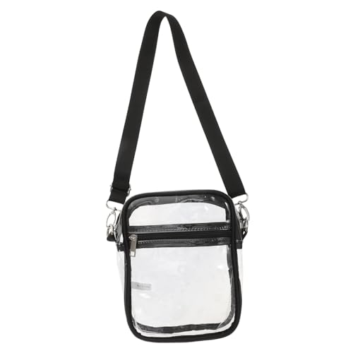 Ipetboom Transparente Crossbody Handytasche mit Reißverschluss Damen Verstellbar Mittelgroß Durchsichtige Umhängetasche Kosmetiktasche Stadionzugelassen Modisch Langlebig für Alltag und von Ipetboom