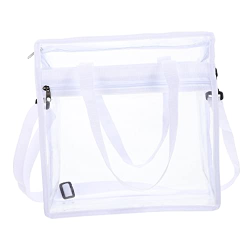 Ipetboom Transparente Damen Umhängetasche PVC Schultertasche Leicht Wasserabweisend Outdoor Crossbody Tasche für Alltag Reise Shopping mit Verstellbarem Riemen von Ipetboom
