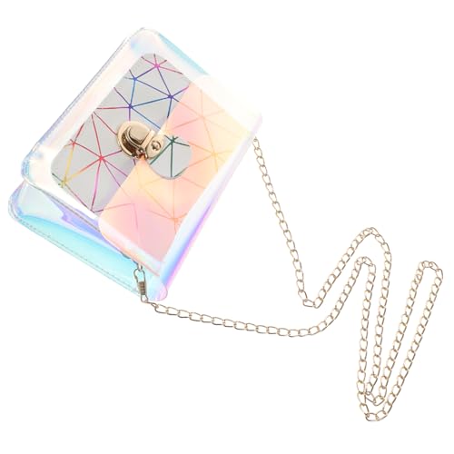 Ipetboom Transparente Jelly Bag Damen Umhängetasche Crossbody Tasche mit Kette Modische Kleine Schultertasche für Alltag Party und Shopping Vielseitig als Handtasche Tragbar von Ipetboom