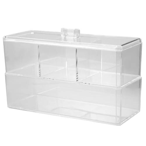 Ipetboom Makeup Organizer Mit Staubschutz Transparenter Aufbewahrungsbox Für Kosmetik Stufige Struktur Mit Fächern Für Schminktisch Und Badezimmer Kompakt Und Leicht von Ipetboom