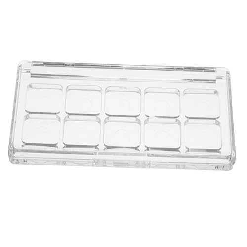 Ipetboom Transparente Leere Lidschattenpalette mit Fächern Nachfüllbarer Lippenstift Rougebehälter Multifunktionale DIY Kosmetikbox für Lidschatten Aquarellfarben Praktischer Make up von Ipetboom