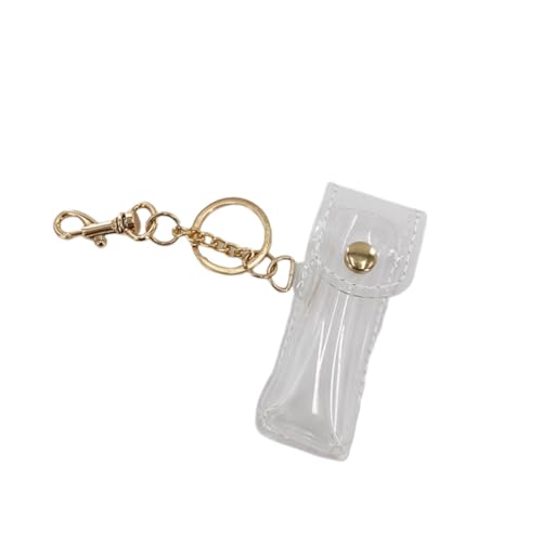Ipetboom Transparente Lippenstift Schlüsselanhänger Lip Balm Organizer Tasche PVC Lippenpflege Halter Anhänger für Damen Mädchen Praktisch zum Aufhängen Am Schlüsselbund oder Handtasche von Ipetboom