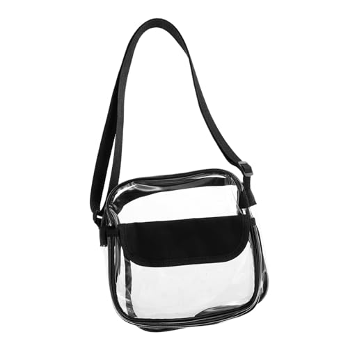 Ipetboom Transparente PVC Umhängetasche Damen Wasserabweisend mit Reißverschluss Klarer Schulterbeutel für Arbeit Reisen Strand Shopping Alltag von Ipetboom