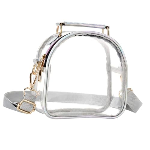 Ipetboom Transparente Umhängetasche Damen Leichte Große Handtasche aus Umweltfreundlichem Tpu Geruchsneutral Vielseitig für Alltag Shopping Konzerte Verstellbarer Schulterriemen Stilvoll von Ipetboom