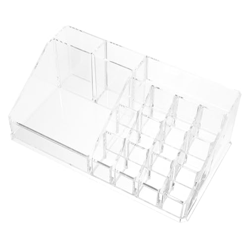 Ipetboom Transparenter Acryl Makeup Organizer mit Diamantstruktur Multifunktionaler Kosmetikhalter für Badezimmer und Schminktisch Stilvoller Aufbewahrungskorb mit Fächern für Lippenstifte von Ipetboom