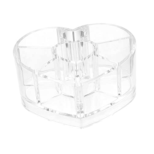 Ipetboom Transparenter Acryl-make-up-lippenstift-organizer Herz-stifthalter Mit Mehreren Fächern Kosmetik-aufbewahrungsbox Für Ankleidezimmer Gästetoiletten Schlafzimmer Und Bad von Ipetboom
