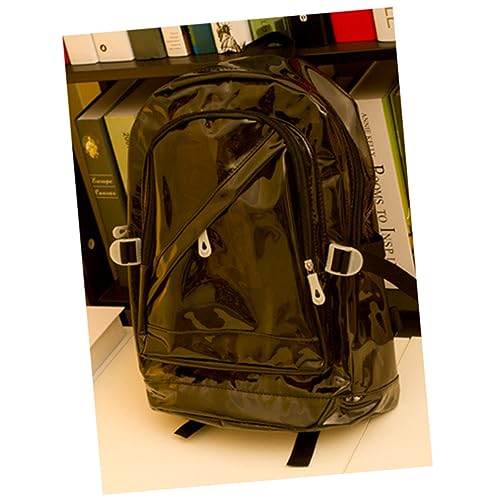 Ipetboom Transparenter Rucksack Für Mädchen Moderner Schulrucksack Mit Verstellbaren Schulterriemen Und Geräumigem Design Für Bücher Und Zubehör Schwarz von Ipetboom