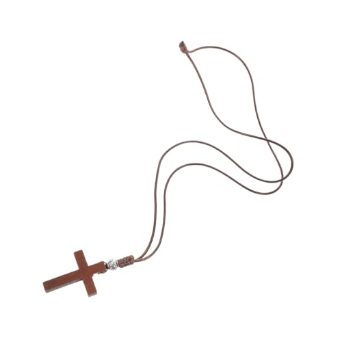 Ipetboom Holzkreuz Anhänger Mit Kordelkette Kleines Kruzifixkreuz Für Männer Und Frauen Religiöser Holzschmuck Naturfarben Minimalistisches Design Geeignet Für Täglichen Gebrauch Und von Ipetboom