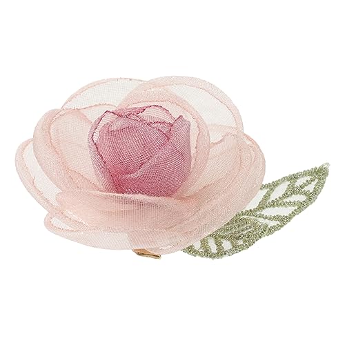 Ipetboom Trockenrosen-Haarnadel- -Organza-Haarschmuck für Frauen Haarspangen für dünnes Haar Blumen-Corsage Haarklammer haar spangen Tiara rosafarbene Haarspangen Blumen-Haarschmuck von Ipetboom