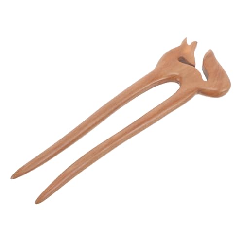 Ipetboom U Förmige Haarnadel aus Natürlichem Pfirsichholz Robuste Französische Haargabel für Dickes Haar Handgefertigter Vintage Haarpin Eleganter Haarschmuck für Damen und Traditionelle von Ipetboom