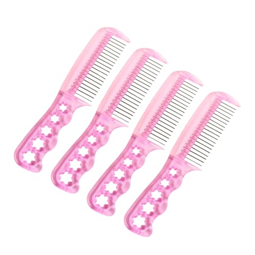 Ipetboom Ergonomisches Griffdesign 4-teiliges Set Mit Stahlzahnkämmen Für Frauen Perückenkämme Zum Herstellen von Ipetboom