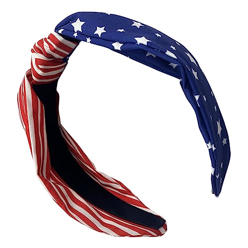 Ipetboom Usa Flagge Usa-kreuz-stirnband Patriotisches Stirnband Damen Stirnbänder Amerikanische Flagge Für Make-up-stirnbänder Modische Stirnbänder Stoff Fräulein Zubehör Binden von Ipetboom