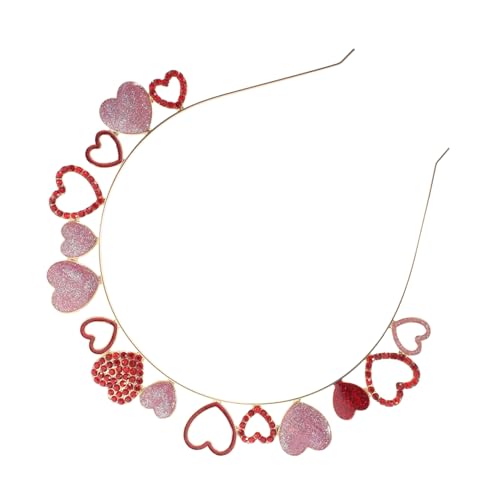 Ipetboom Haargummis Valentinstag Stirnband Herz-stirnband Zum Valentinstag Herz-stirnband-bopper Haarschmuck Für Die Hochzeit Haarschmuck Zum Valentinstag Legierung Zubehör Mädchen Damen von Ipetboom