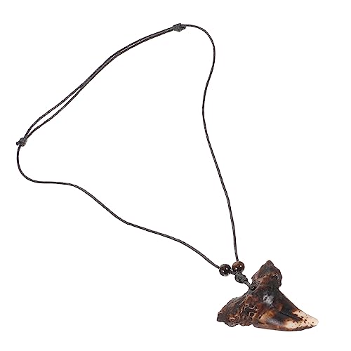 Ipetboom Verstellbare Punk Kette mit Simuliertem Haifischzahn Anhänger Schmuck Halskette für Herren und Damen Geeignet für Strandpartys Alltag und zu Besonderen Anlässen von Ipetboom