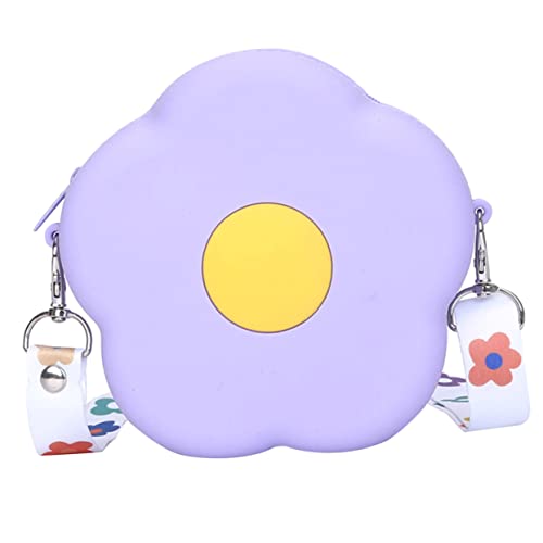 Ipetboom Silikonhandtasche Für Mädchen Kleine Tasche Mit Verstellbarem Schultergurt Münzbörse Damen-münzbörse Umhängetasche Mit Silikonblume Für Bargeld Und Kleinigkeiten von Ipetboom
