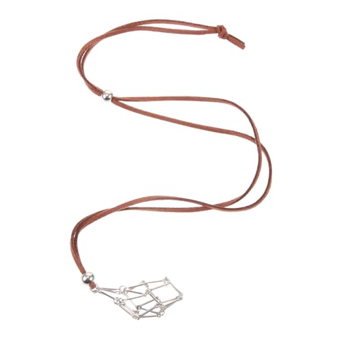 Ipetboom Verstellbarer Metallanhänger Kristallsteinhalter Halskette Lederband Schmuckhalter für DIY Edelsteine Schmuck Zubehör für Damen und Herren von Ipetboom