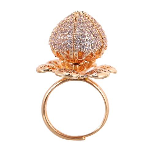 Ipetboom Offener Ring Für Damen Verstellbarer Rosenring Fein Verarbeiteter Fingerring Modischer Schmuck Für Fingerdekoration Bequemes Tragen Mit Anpassbarer von Ipetboom