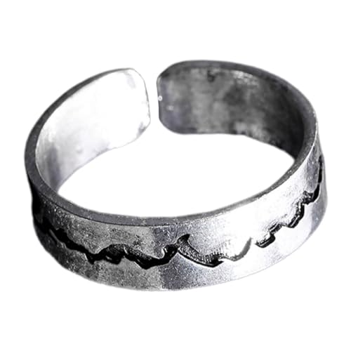 Ipetboom Verstellbarer Vintage Ring mit Riss design Modisches Antikes Silber Kreativer Fingerschmuck in Blau grün Stilvoll für Damen und Besondere Anlässe von Ipetboom