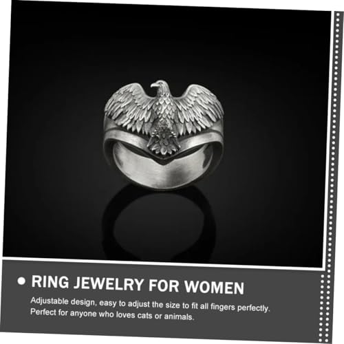Ipetboom Verstellbarer Vintage Tier Ring Damen Herren Modeschmuck Offener Fingerring für Teenager Mädchen Alltag Schmuck Geschenk von Ipetboom