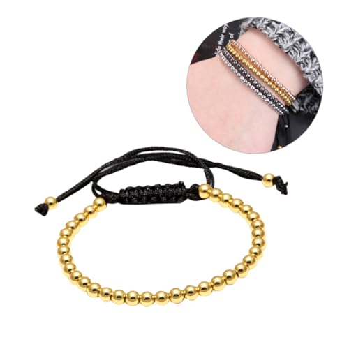 Ipetboom Verstellbares Armband Geflochtenen Perlen für Herren Stilvolles Leicht Tragbar Perfektes für Familie Freunde für Besondere Anlässe von Ipetboom