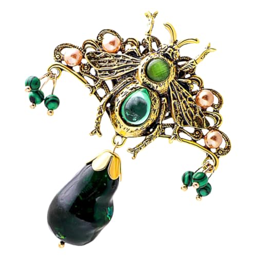 Ipetboom Bienenformige Perlenbrosche Metallnadel Vintage Anstecknadel Für Frauen Kleiderschmuck Anzug-schmuck Rucksack-brosche Elegante Kragennadel von Ipetboom