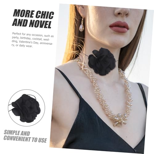 Ipetboom Vintage Blumen Choker Halskette Damen Elegant Schwarzer Blumenkragen Modischer Statement Schmuck Für Party Festival Geschenk Gelegenheiten von Ipetboom