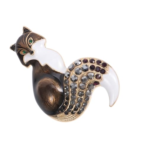 Ipetboom Vintage Brosche Fuchs Design Öl Drip Stil Anstecknadel für Kleidung und Accessoires Einfache Modebrosche für Damen zum Dekorieren von Taschen Schals Jacken und Kleidern von Ipetboom