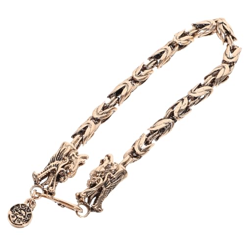 Ipetboom Vintage Dragon Head Armband Herren Punk Gothic Stil aus Robustem Individuelles Hip Hop Schmuckstück Einzigartiges Accessoire für Selbstbewusste Stilträger von Ipetboom