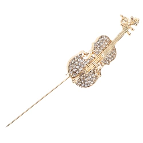 Ipetboom Vintage Geigenbrosche aus Langlebiger Legierung Modisches Musikinstrument Anstecknadel Accessoire für Damen und Herren Vielseitig Kombinierbar zu Kleidern und Anzügen Eleganter von Ipetboom