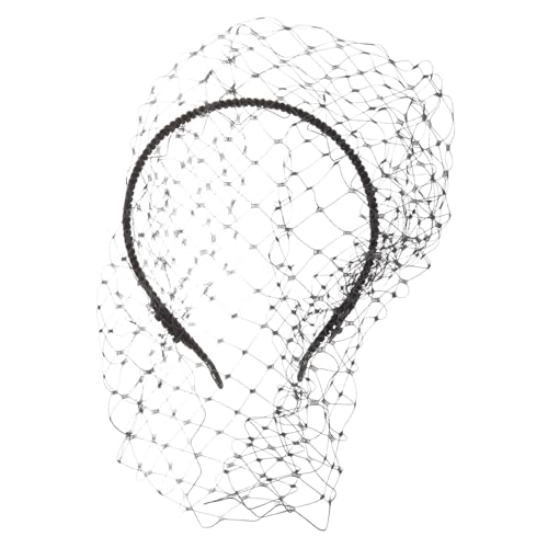 Ipetboom Vintage Haarband mit Schwarzem Netzschleier Leichtes Haarschmuck für Damen und Mädchen Schlichtes Stirnband für Alltag Party Halloween und Festliche Anlässe von Ipetboom