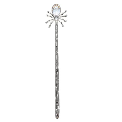 Ipetboom Vintage Haarschmuck Chinesische Haarnadel Silberfarbene Spinnen Design Haarschieber für Damen Eleganter Haarstab zum Stylen und Verzieren von Langhaarfrisuren von Ipetboom