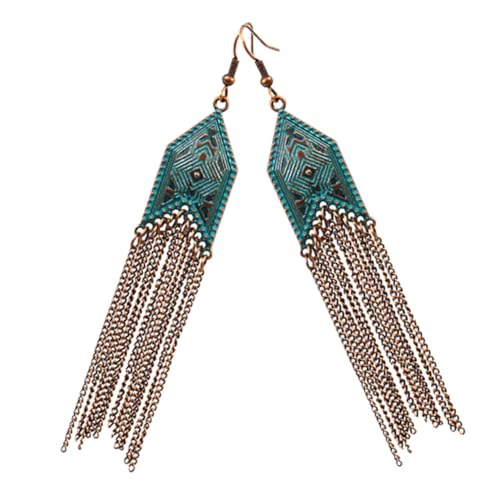 Ipetboom Vintage Lange Quasten Ohrringe Damen Dangle Ohrschmuck mit Design Leichte Hautfreundliche Ohrringe für Teenager und Frauen Vielseitig zu Verschiedenen Outfits Passend von Ipetboom