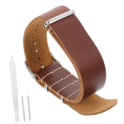 Ipetboom Vintage Lederarmband für Uhren Retro Uhrenband mit Weißem Elegantes Armband für Herren und Damen als Ersatz für Stilvolle Zeitmesser von Ipetboom