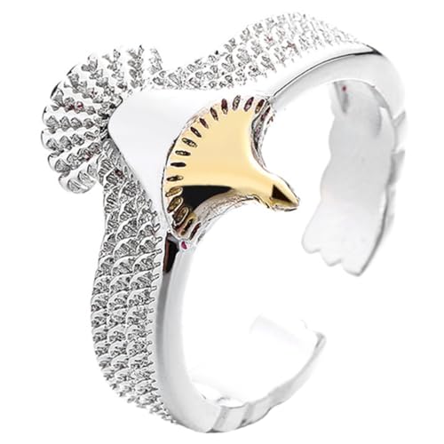 Ipetboom Vintage Offener Damen Ring Kupfer Vogel Motiv Verstellbarer Fingerschmuck Einzigartiges Design für Alltag Geschenk zu Geburtstag Hochzeit Muttertag Geeignet von Ipetboom